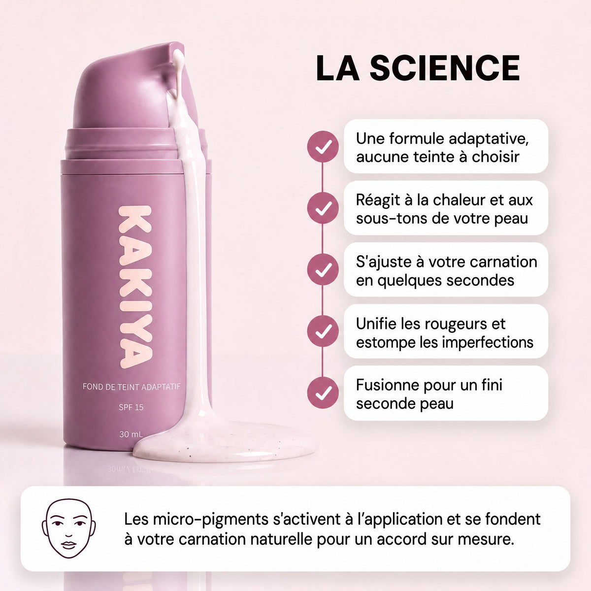 Kakiya Fond de Teint Adaptatif Anti-Âge