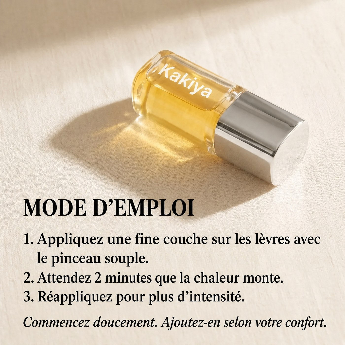 Mode d'emploi de l'huile repulpante Kakiya