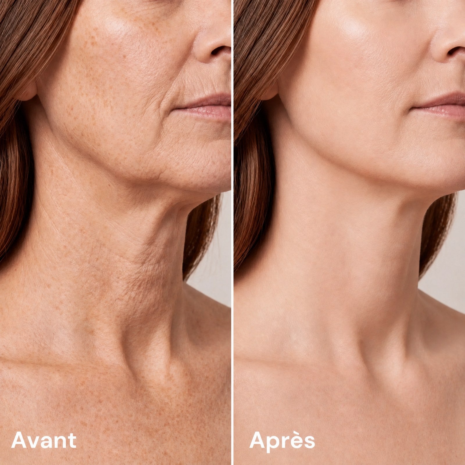 Avant / après : cou