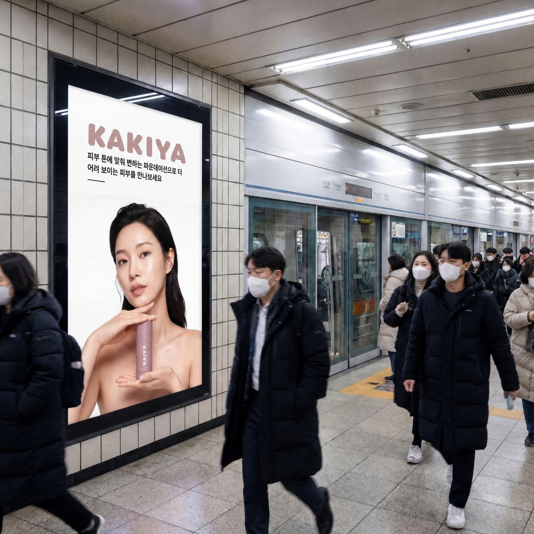 Affiche Kakiya dans le métro de Séoul